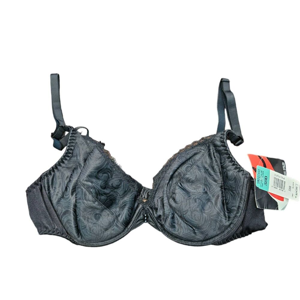 Smoothie Black Underwire Pushup Bra 38B Backless NEW WITH TAGS